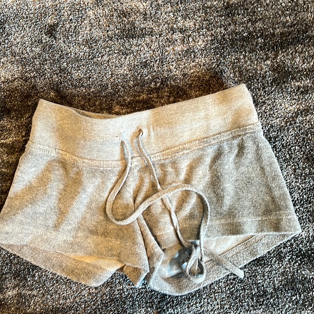 THE ORIGINAL SOLID TERRY SHORT girls size medium 10-12 grey gently worn
